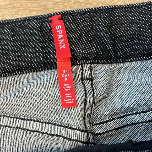 Spanx wide leg denim charcoal jeans NEIT Small Petit - Picture 3 of 6